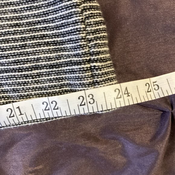 Cozy Cowl Neck Striped Navy & Cream Sweater - Picture 8 of 12